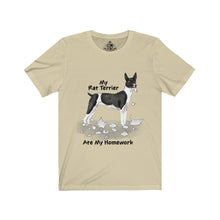 Load image into Gallery viewer, My Rat Terrier Ate My Homework Unisex Jersey Short Sleeve Tee