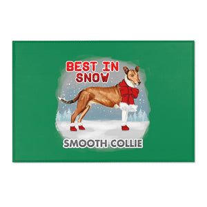 Smooth Collie Best In Snow Area Rug