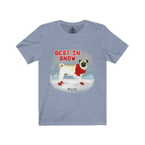 Pug Best In Snow Unisex Jersey Short Sleeve Tee