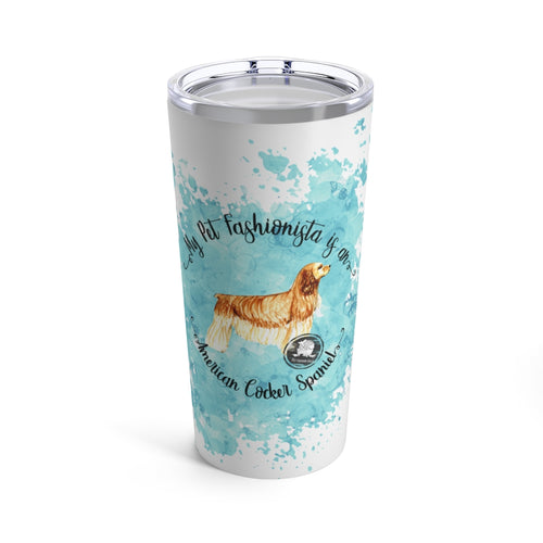 American Cocker Spaniel Pet Fashionista Tumbler