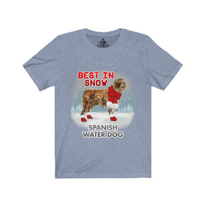 Spanish Water Dog Best In Snow Unisex Jersey Short Sleeve Tee