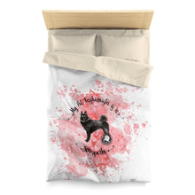 Load image into Gallery viewer, Schipperke Pet Fashionista Duvet Cover