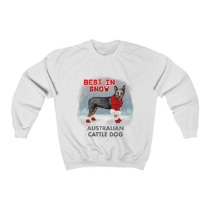 Australian Cattle Dog Best In Snow Heavy Blend™ Crewneck Sweatshirt