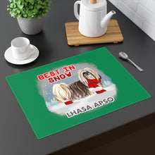 Load image into Gallery viewer, Lhasa Apso Best In Snow Placemat