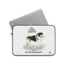 Load image into Gallery viewer, My Finnish Lapphund Ate My Homework Laptop Sleeve