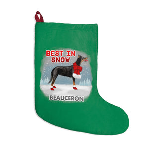 Beauceron Best In Snow Christmas Stockings