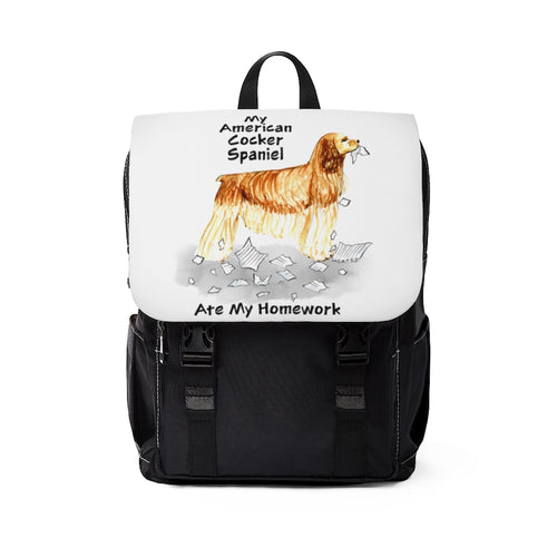 My American Cocker Spaniel Ate My Homework Backpack