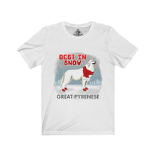 Load image into Gallery viewer, Great Pyrenees In Snow Unisex Jersey Short Sleeve Tee