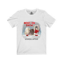 Load image into Gallery viewer, Lhasa Apso Best In Snow Unisex Jersey Short Sleeve Tee