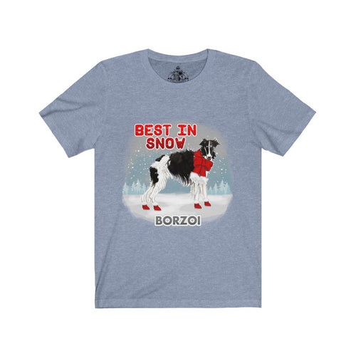 Borzoi Best In Snow Unisex Jersey Short Sleeve Tee