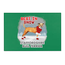 Load image into Gallery viewer, Staffordshire Bull Terrier Best In Snow Area Rug