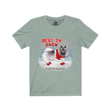 Load image into Gallery viewer, Keeshond Best In Snow Unisex Jersey Short Sleeve Tee