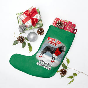 Belgian Shepherd Best In Snow Christmas Stockings