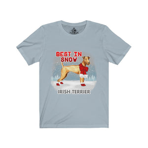Irish Terrier Best In Snow Unisex Jersey Short Sleeve Tee