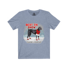 Load image into Gallery viewer, Cane Corso Best In Snow Unisex Jersey Short Sleeve Tee