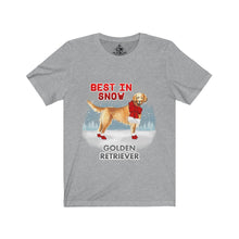 Load image into Gallery viewer, Golden Retriever Best In Snow Unisex Jersey Short Sleeve Tee
