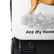 Load image into Gallery viewer, My Basenji Ate My Homework Backpack