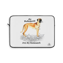Load image into Gallery viewer, My Bullmastiff Ate My Homework Laptop Sleeve