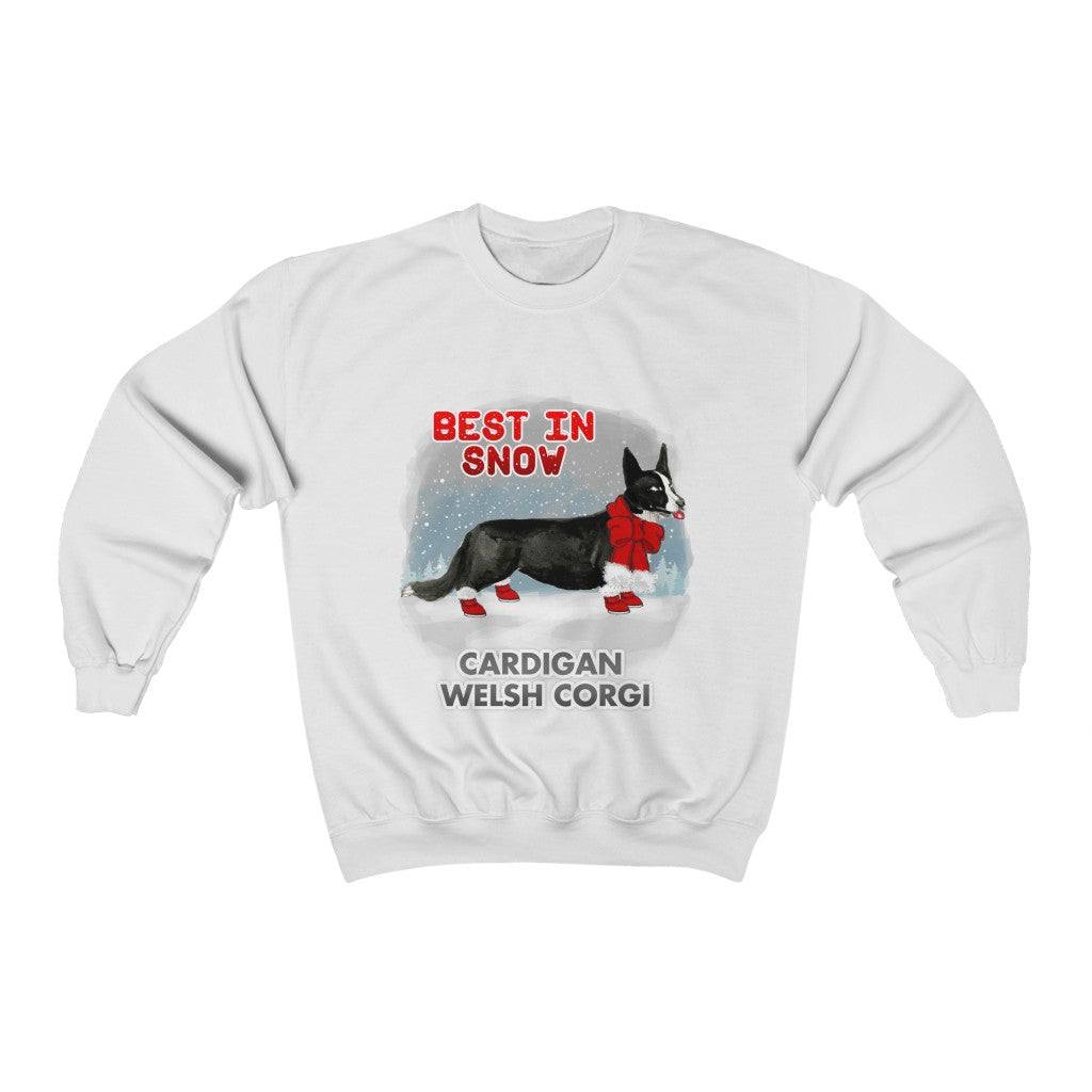 Cardigan Welsh Corgi Best In Snow Heavy Blend™ Crewneck Sweatshirt