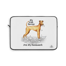 Load image into Gallery viewer, My Irish Terrier Ate My Homework Laptop Sleeve