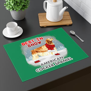 American Cocker Spaniel Best In Snow Placemat