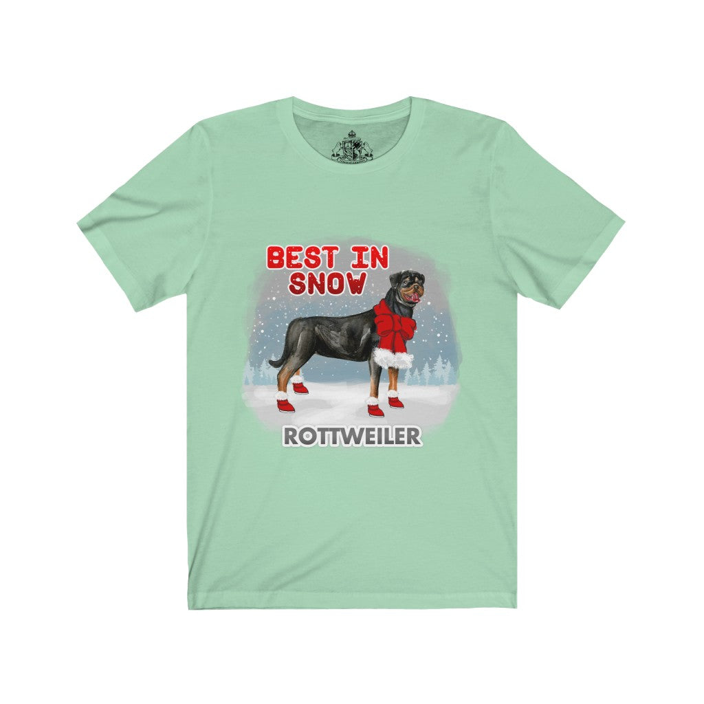 Rottweiler Best In Snow Unisex Jersey Short Sleeve Tee