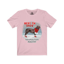 Load image into Gallery viewer, Neapolitan Mastiff Best In Snow Unisex Jersey Short Sleeve Tee