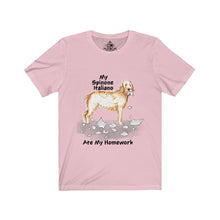 Load image into Gallery viewer, My Spinone Italiano Ate My Homework Unisex Jersey Short Sleeve Tee