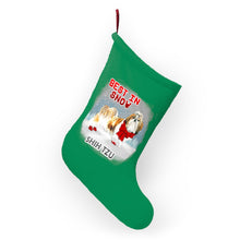Load image into Gallery viewer, Shih Tzu Best In Snow Christmas Stockings