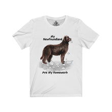 Load image into Gallery viewer, My Newfoundland Ate My Homework Unisex Jersey Short Sleeve Tee