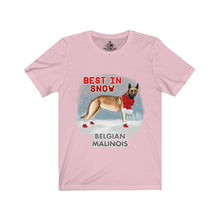 Load image into Gallery viewer, Belgian Malinois Best In Snow Unisex Jersey Short Sleeve Tee