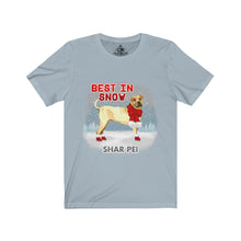 Load image into Gallery viewer, Shar Pei Best In Snow Unisex Jersey Short Sleeve Tee