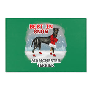 Manchester Terrier Best In Snow Area Rug