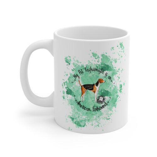 American Foxhound Dog Pet Fashionista Coffee Mug