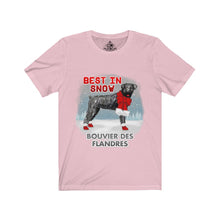 Load image into Gallery viewer, Bouvier Des Flandres Best In Snow Unisex Jersey Short Sleeve Tee