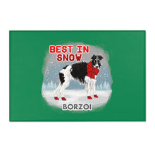 Load image into Gallery viewer, Borzoi Best In Snow Area Rug