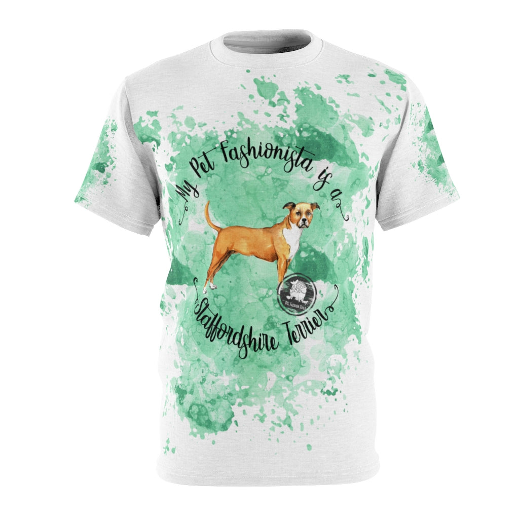 Staffordshire Terrier Pet Fashionista All Over Print Shirt
