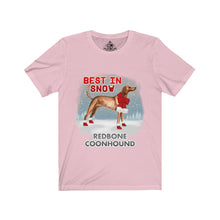 Load image into Gallery viewer, Redbone Coonhound Best In Snow Unisex Jersey Short Sleeve Tee