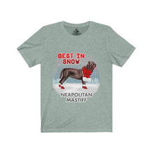 Load image into Gallery viewer, Neapolitan Mastiff Best In Snow Unisex Jersey Short Sleeve Tee