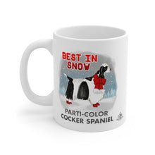 Load image into Gallery viewer, Parti-Color Cocker Spaniel Best In Snow Mug