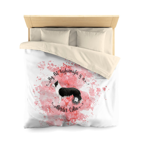 Border Collie Pet Fashionista Duvet Cover