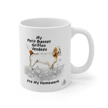 Load image into Gallery viewer, My Petit Basset Griffon Vendeen Ate My Homework Mug