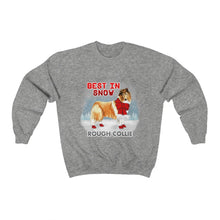 Load image into Gallery viewer, Rough Collie Best In Snow Heavy Blend™ Crewneck Sweatshirt