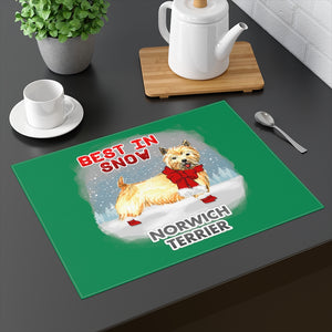 Norwich Terrier Best In Snow Placemat