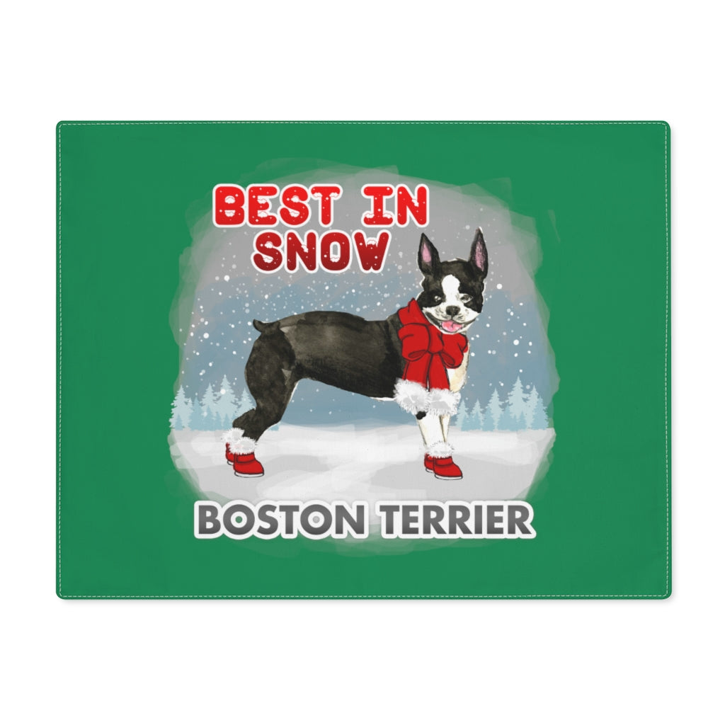 Boston Terrier Best In Snow Placemat