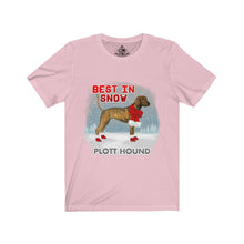 Load image into Gallery viewer, Plott Hound Best In Snow Unisex Jersey Short Sleeve Tee