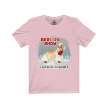 Load image into Gallery viewer, Cocker Spaniel Best In Snow Unisex Jersey Short Sleeve Tee