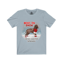 Load image into Gallery viewer, Irish Water Spaniel Best In Snow Unisex Jersey Short Sleeve Tee