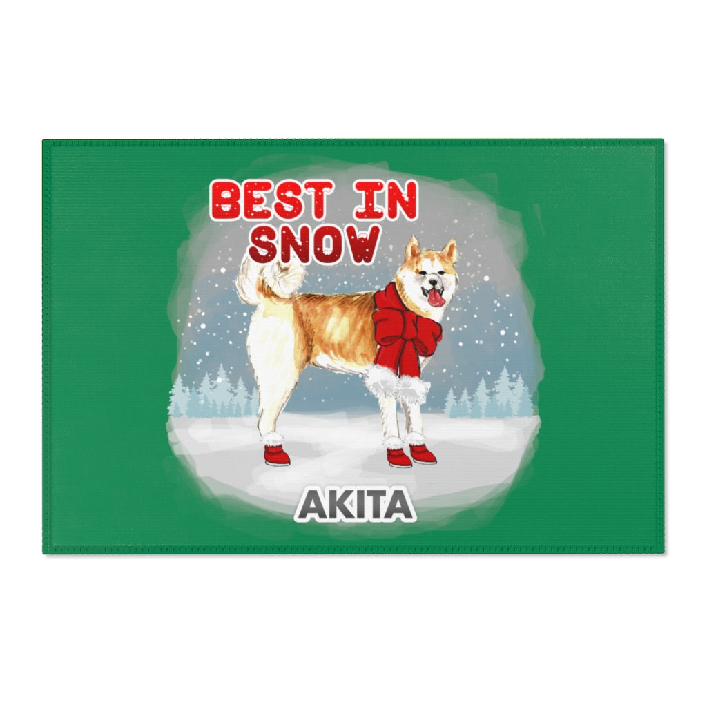 Akita Best In Snow Area Rug