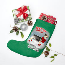 Load image into Gallery viewer, Swedish Vallhund Best In Snow Christmas Stockings